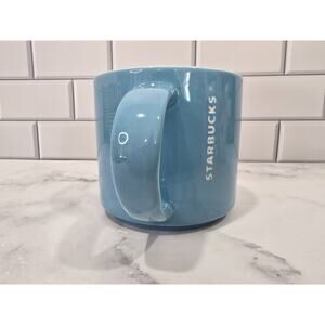 Starbucks 2013 14 oz Carolina Blue Stackable Coffee Tea Mug Cup